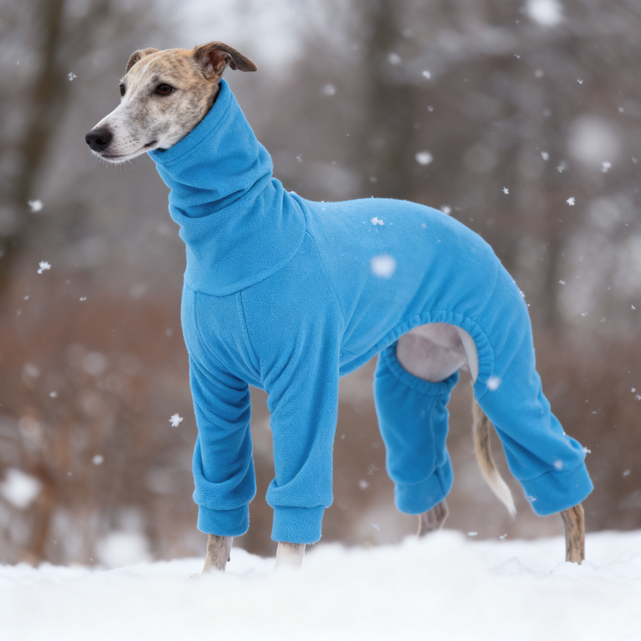 1pc Blue Polar Fleece Pet Clothing for Dogs Is Warm and Comfortable, Suitable fo