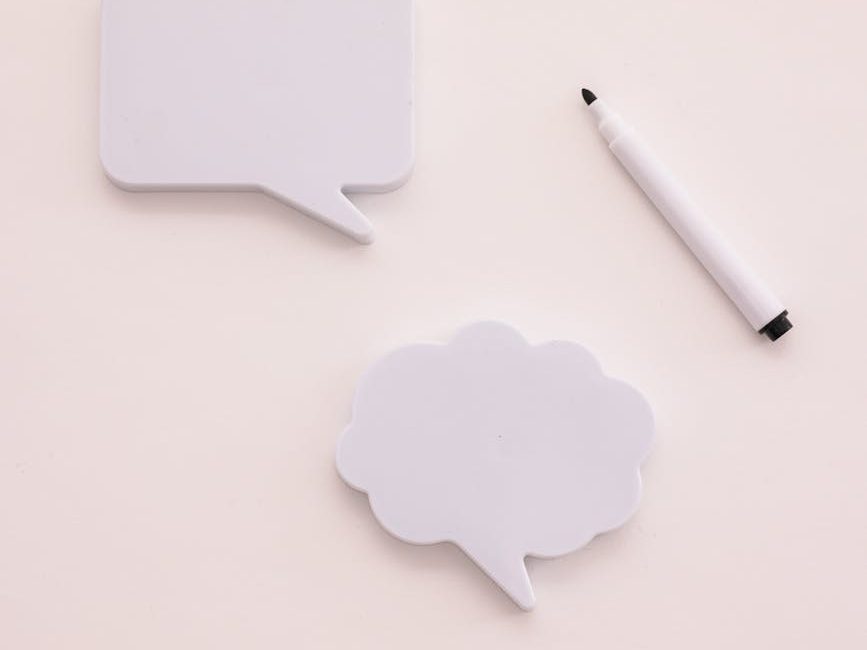 a marker and thought bubbles