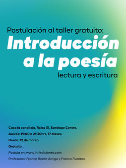Postulación al taller gratuito: Introducción a la poesía.