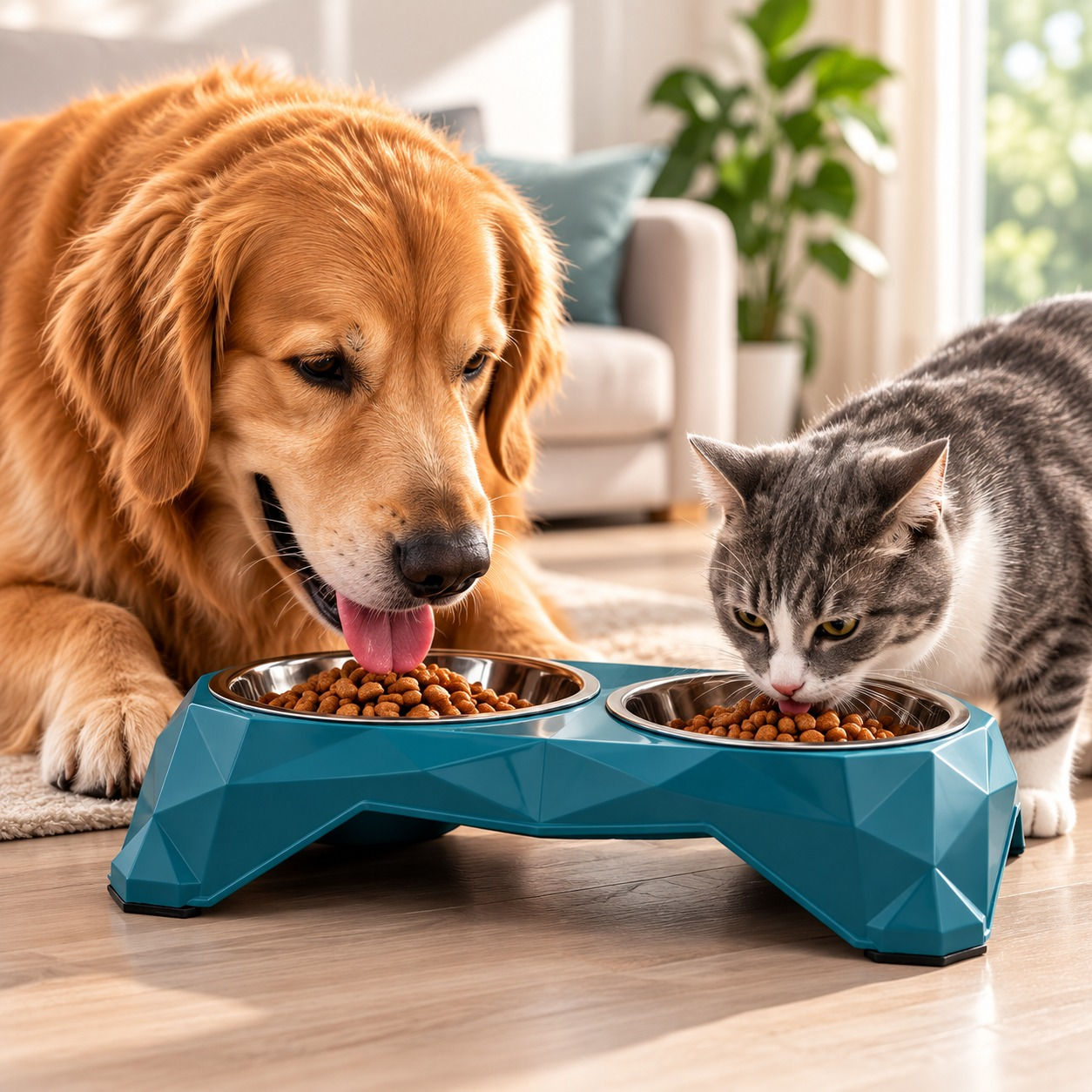 PawDine – Stainless Steel Double Pet Bowl