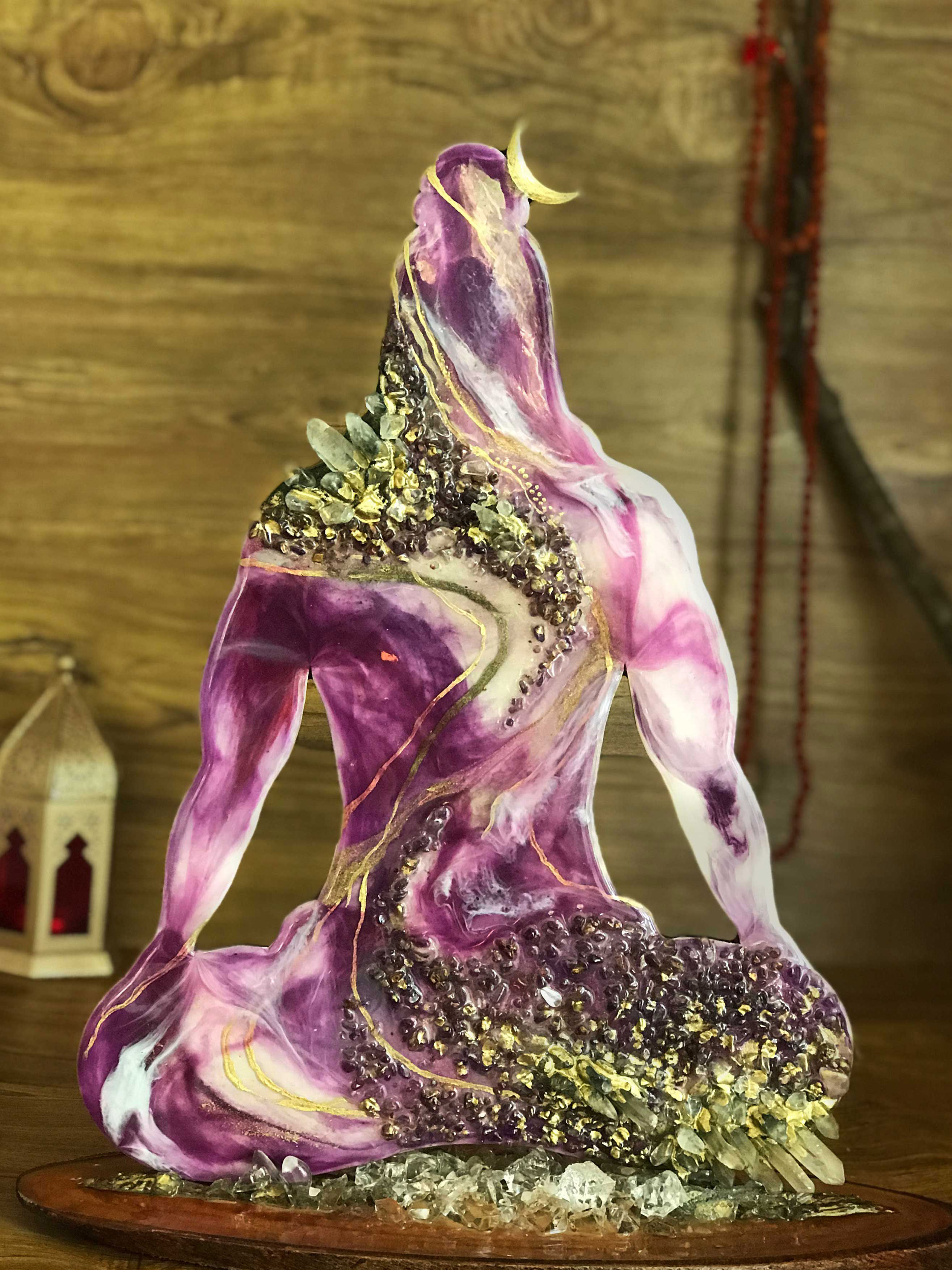 WORLD HEALER 2021 AMETHYST Crystal Mixed Media art