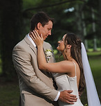 Wedding photography bride and groom posing at White Barn at Padgett Place in Lacey Spring, Alabama