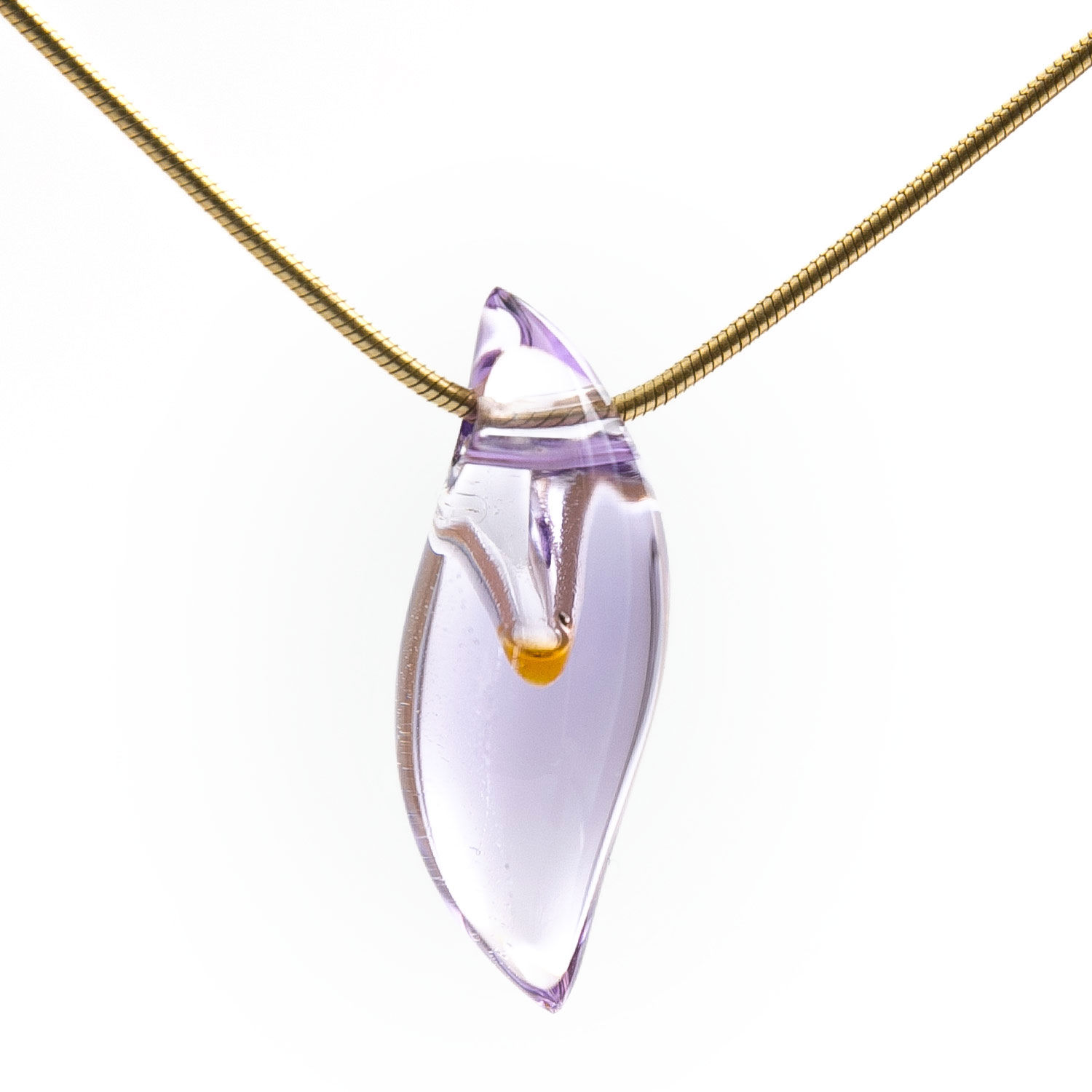 Light Amethyst Flame Pendant