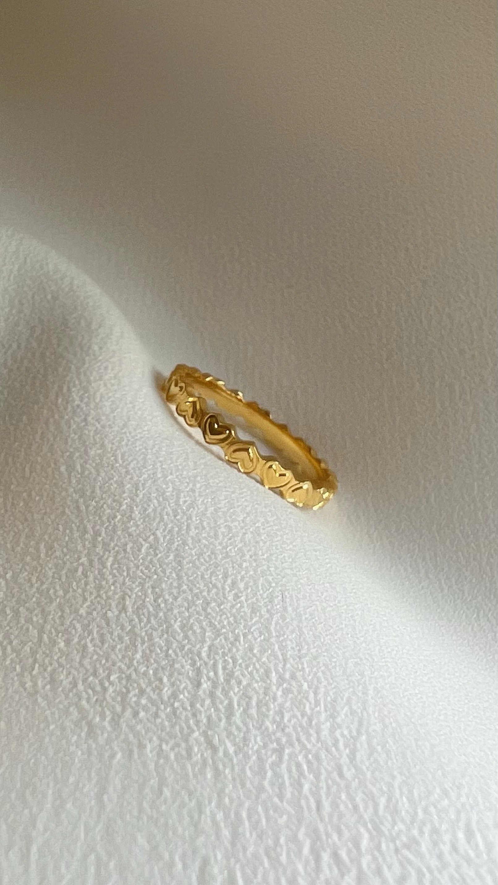 純金噗通愛心戒指