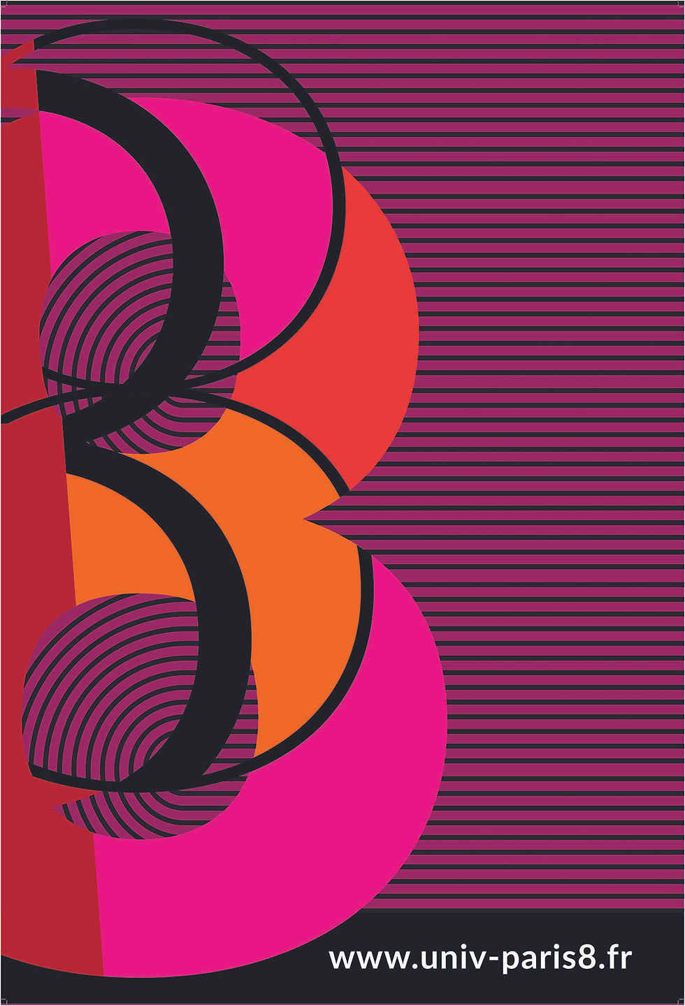 Kakemono réalisé pour les façades de l'université Paris 8