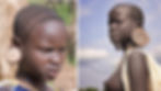 Two Suri adolescent girls ready for lip plate