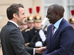 French President Emmanuel Macron and Kenyan President William Ruto