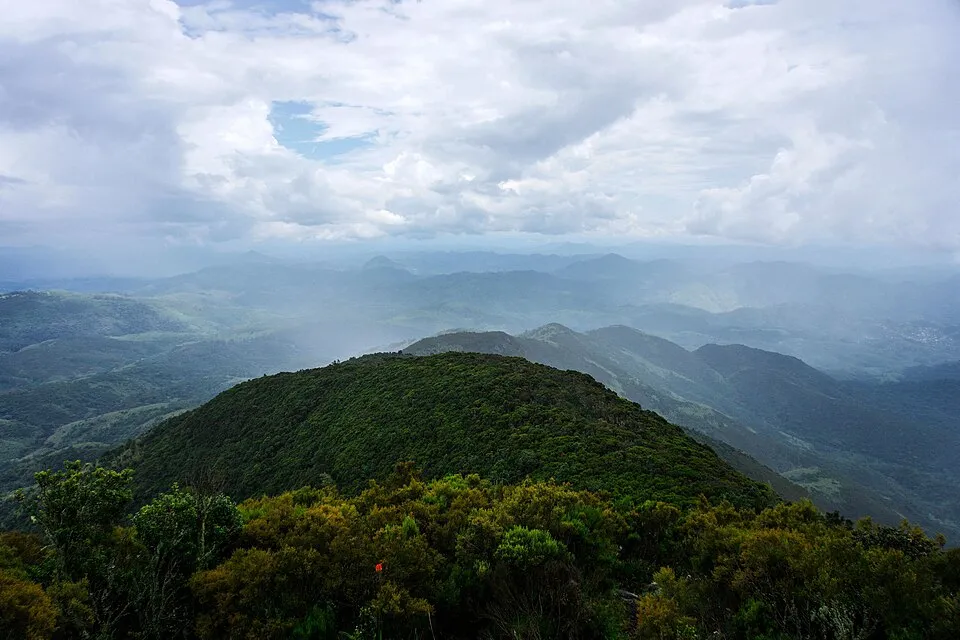A wide view from Mount Kahuzi across Kahuzi-Biega National Park in eastern