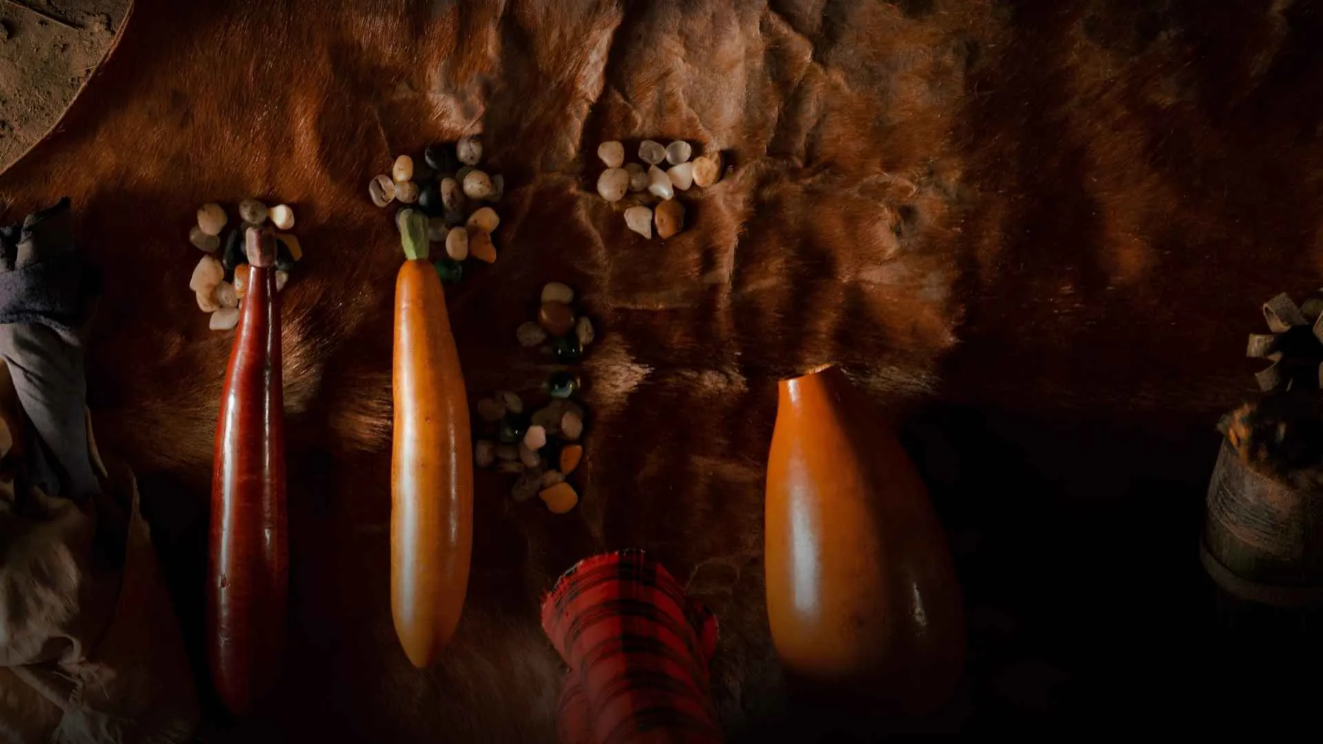 Calabash used to store traditional medicine.