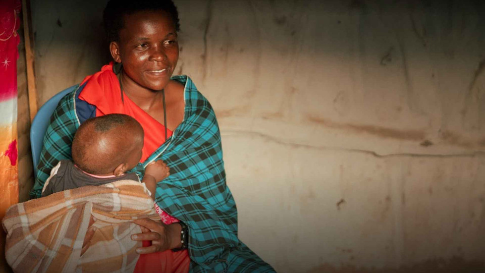 A Maasai mother with a baby