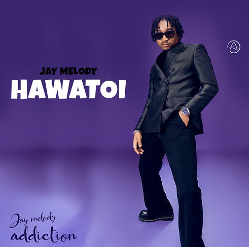 Cover art for Jay Melody’s 2025 Bongo Flava single “Hawatoi” featuring vibrant Tanzanian cultural elements.