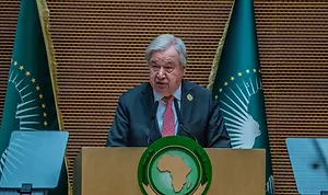 At the AU Summit, António Guterres urged UN reform, fairer finance, and permanent African representation on the Security Council.