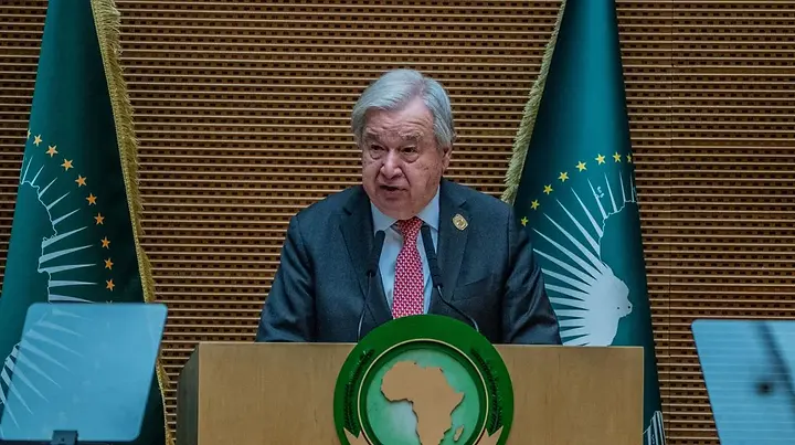 At the AU Summit, António Guterres urged UN reform, fairer finance, and permanent African representation on the Security Council.