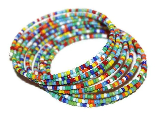 Multi coloured Maasai beads