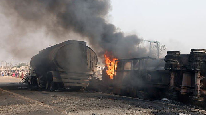 Edo police confirm eight burn injuries after the Oluku Market tanker fire. FRSC recorded no deaths by Thursday evening; a final death toll remains unknown.