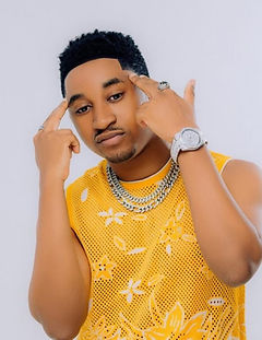 Cover art for Jay Melody’s 2025 Bongo Flava single “Hujaona Bado” from the album "Addiction," featuring the artist in a contemplative pose against a soft pink backdrop.