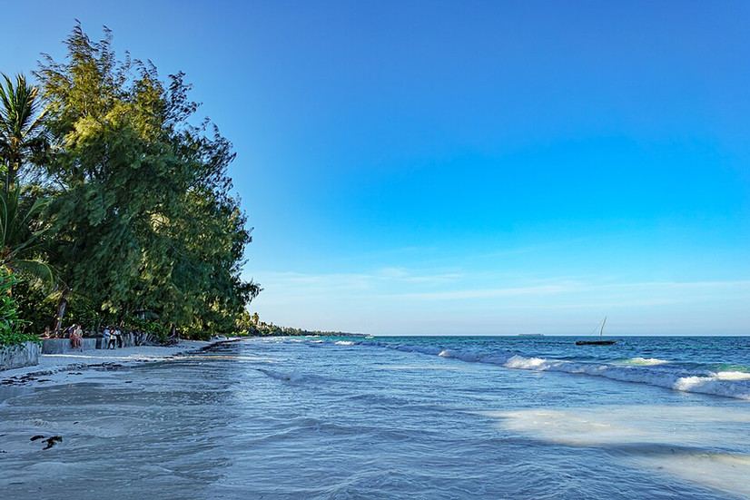 The shoreline at Nungwi on Zanzibar