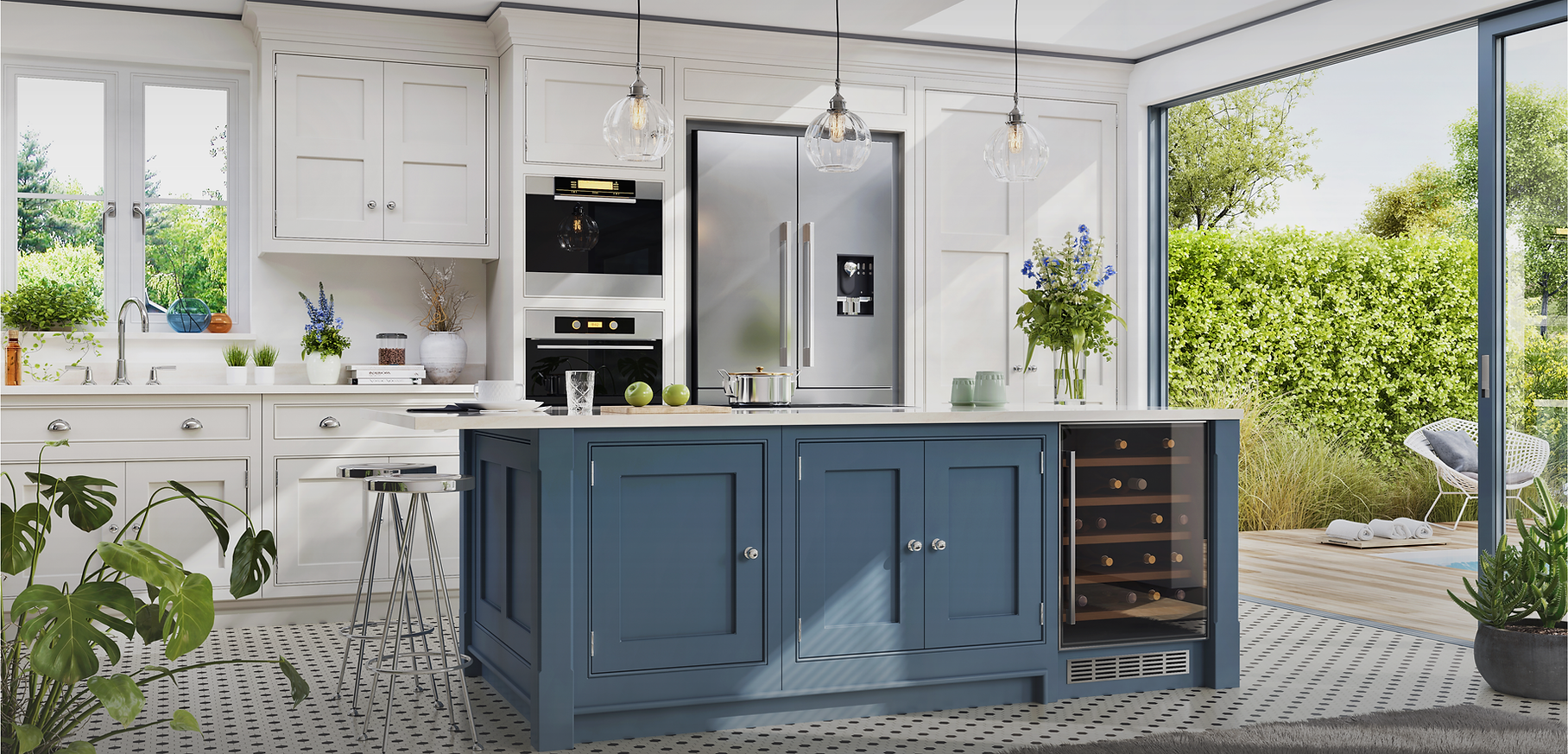 Kitchen remodel with custom cabinets Modern kitchen renovation with quartz countertops Luxury kitchen design and installation