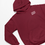 Thumbnail: Maroon hoodie with white stayed busy crest logo