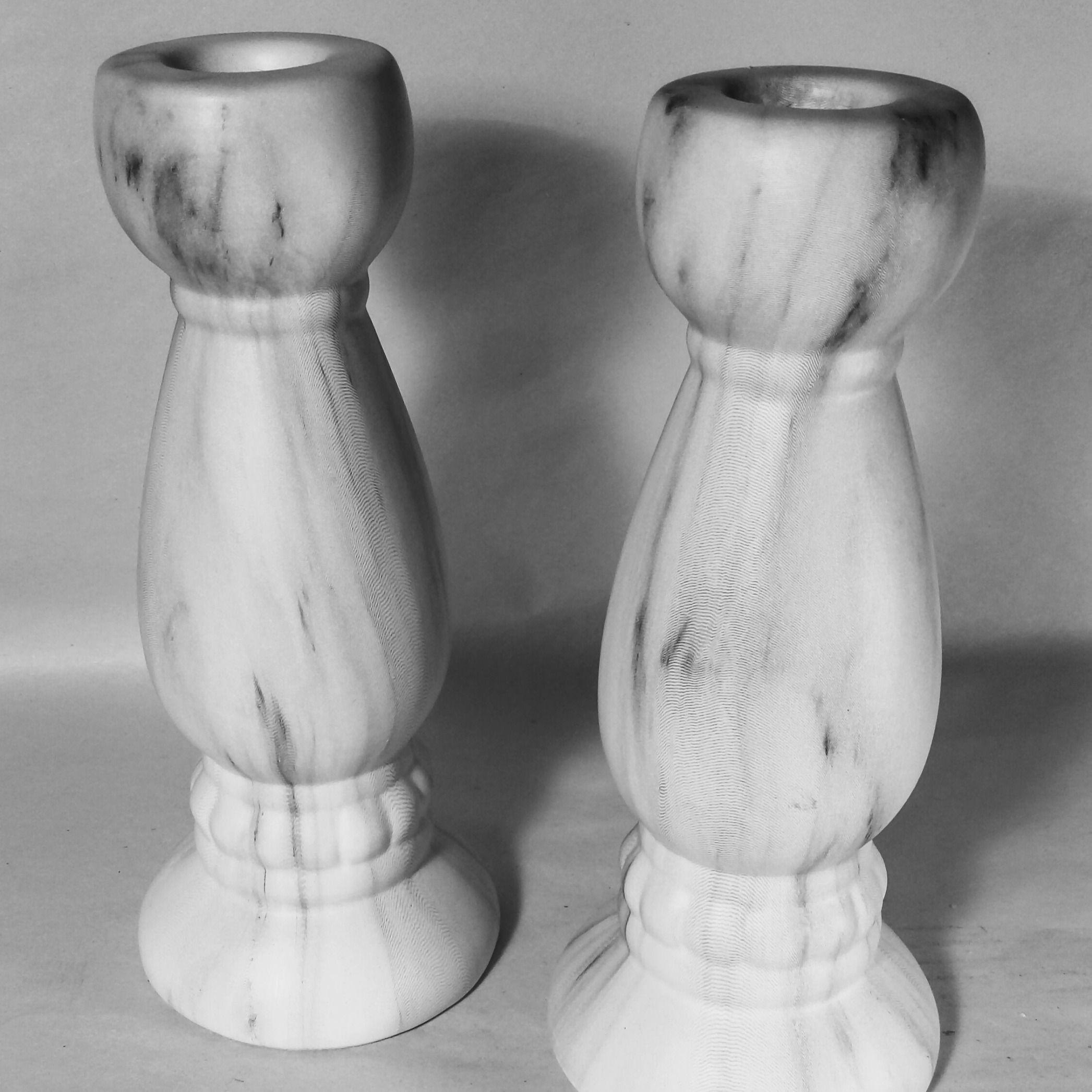 CANDELABRO SIMIL MARMOL 7x20cm