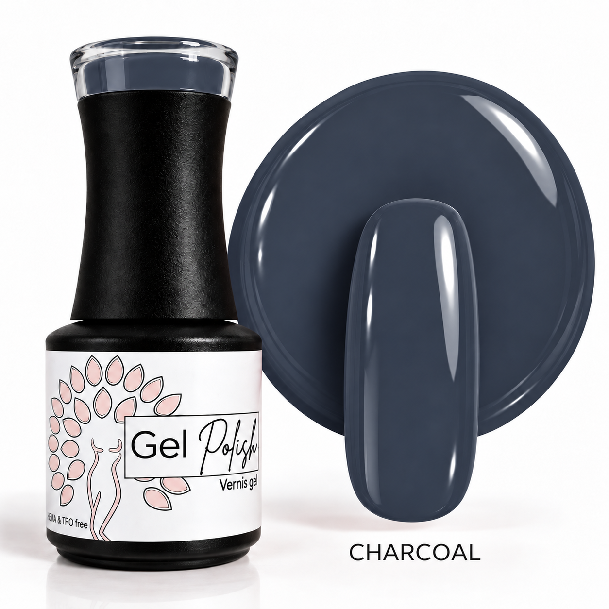 Vernis gel UV gris foncé Charcoal