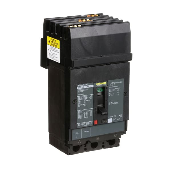 Square D HGA36125 PowerPact HG 150 Circuit Breaker 125A 3 Pole 600V