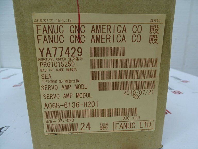 FANUC A06B-6136-H201 A SERVO AMPLIFIER MODULE, 200-240V, 50/60HZ,