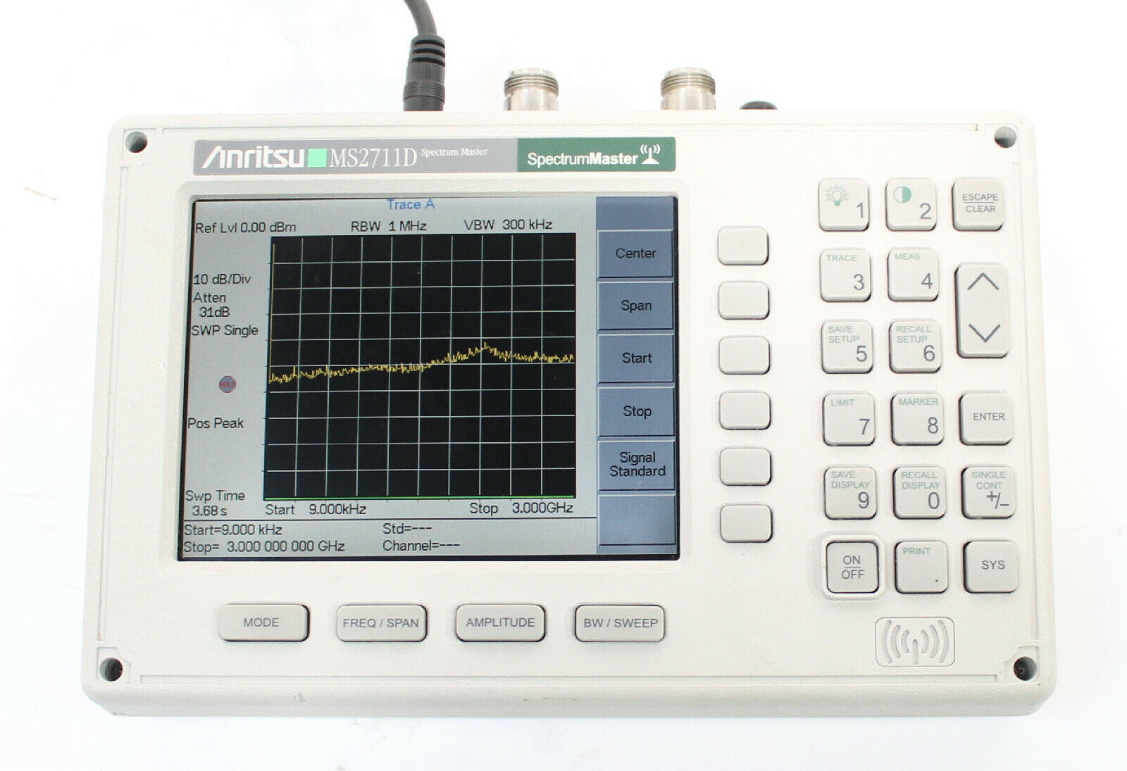 Anritsu MS2711D Color Portable RF Spectrum Analyzer 100kHz to 3GHz