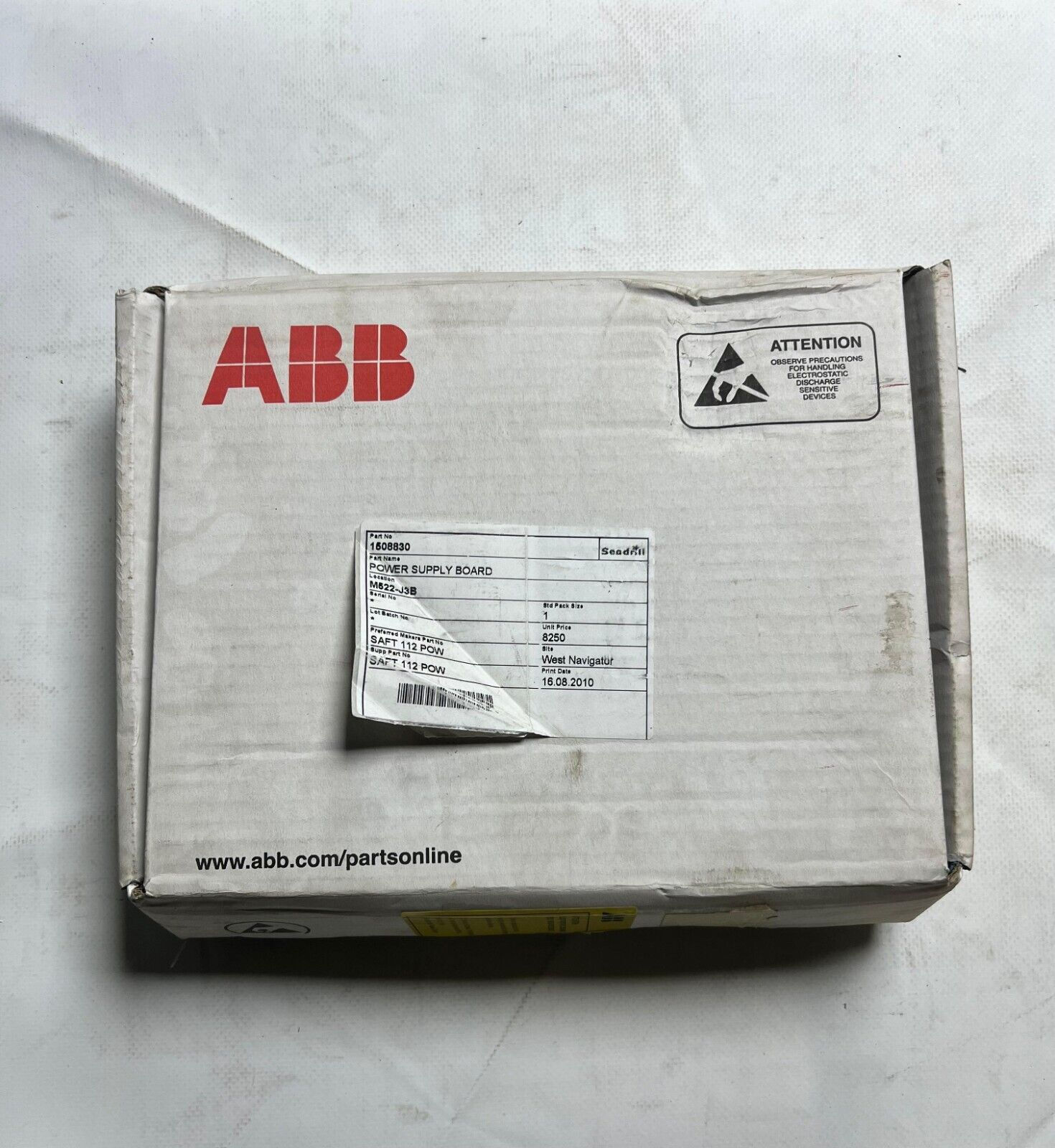 ABB 57411431 POWERSUPPLY BOARD SAFT 112