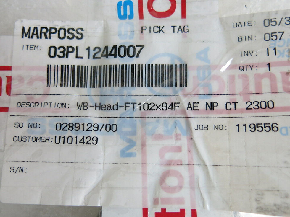 Thumbnail: MARPOSS 03PL1244007 HEAD | WB-HEAD-FT102X94F