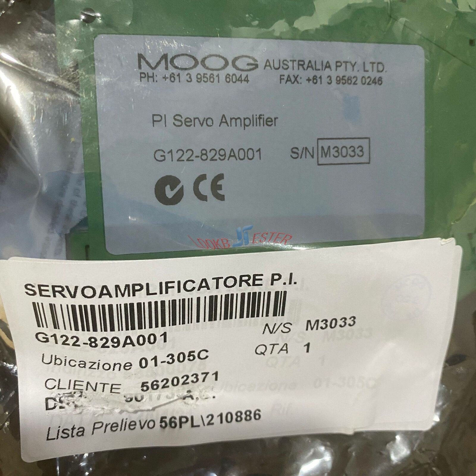 MOOG G122-829A001 SERVO AMPLIFIER