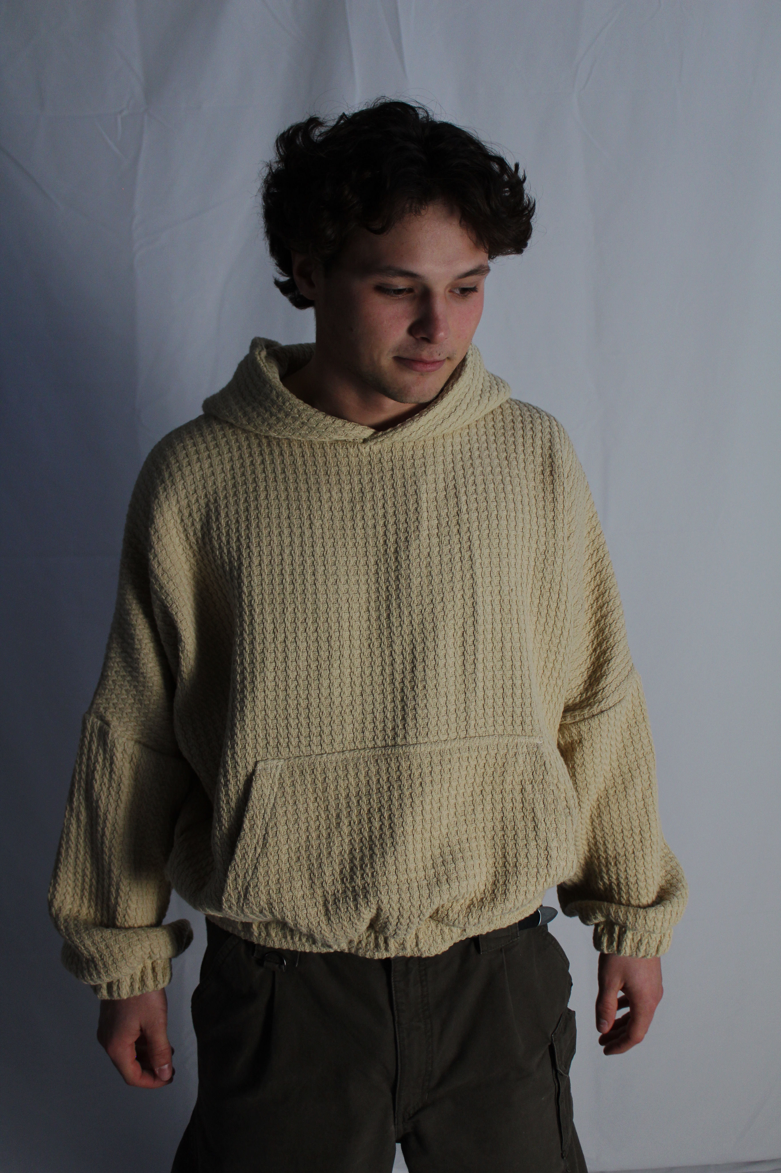 reworked knit hoodie