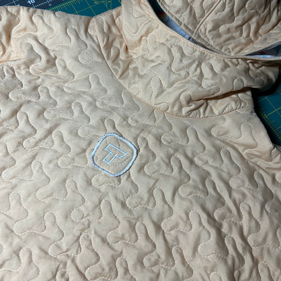 Thumbnail: upcycled quilt hoodie - size L