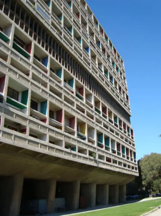 Le Corbusier, Exterior of the Unité d’ Habitation, in Marseille (1947–1952)