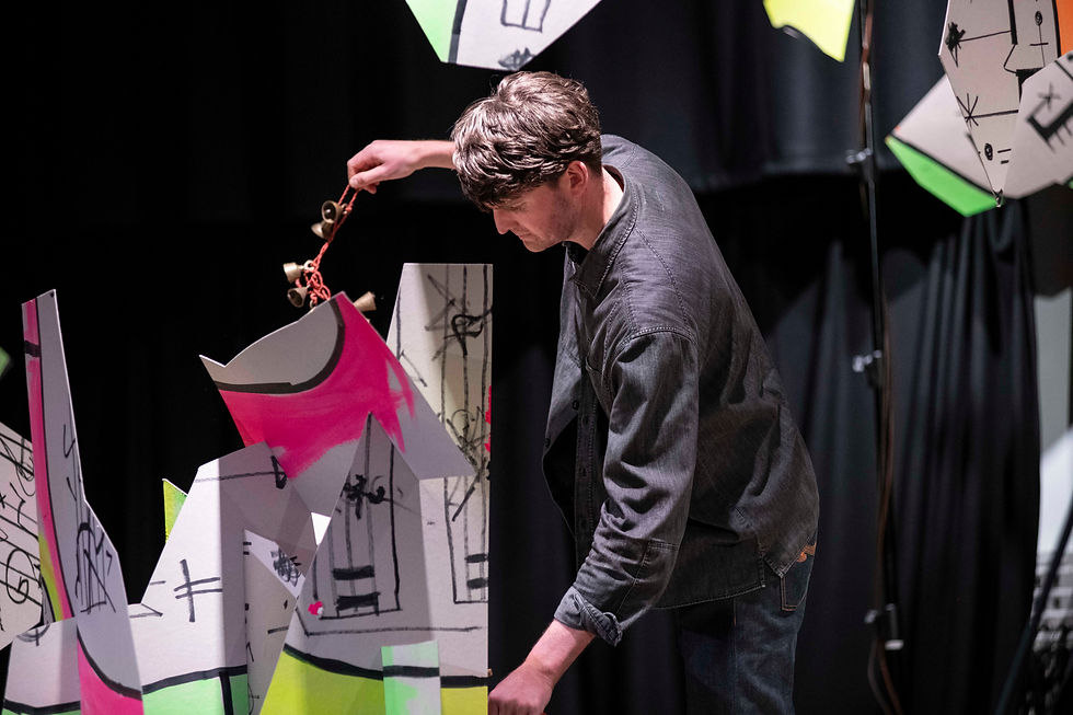 Tullis performing ATTNTYK with Cath Roberts (which will feature at Sono-Electro Festival in Hastings/St Leonards in September).  Photos by Dawid Laskowski