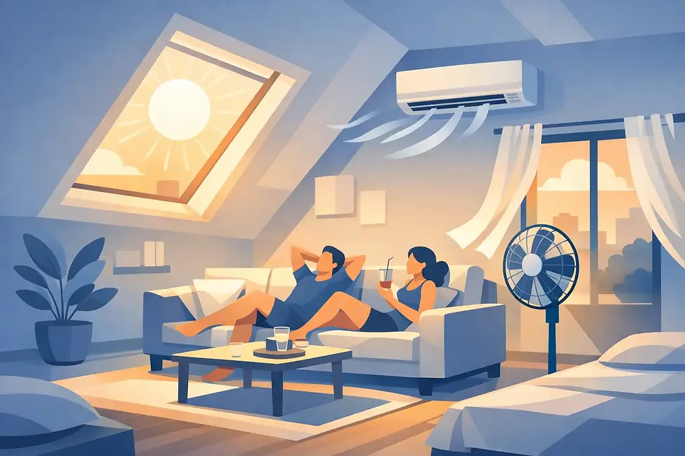 Leitfaden zur Kühlung für Dachwohnungen im Sommer