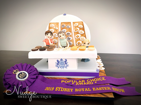 Easter Show Theme - Perishable Cookery Cake
Dual sided - Cake Judging
2019 RAS Sydney Royal Easter Show Popular Choice Award
