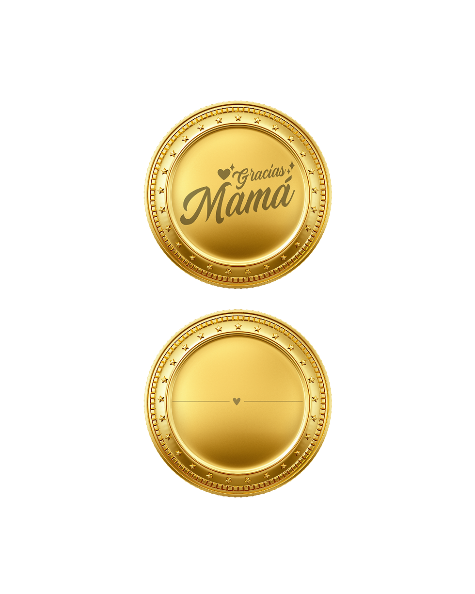 Goldmünze mit Schriftzug „Gracias Mamá“ – Geschenk zum Muttertag aus Gold