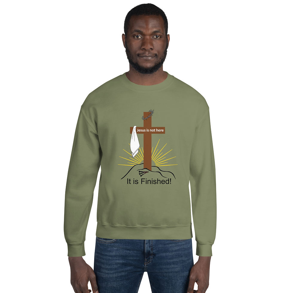 Thumbnail: Cross_Finished Unisex Sweatshirt