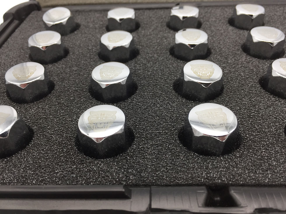 Thumbnail: XE XF F-Type XJ XK  Jaguar Logo Wheel Nut Set - CHROME