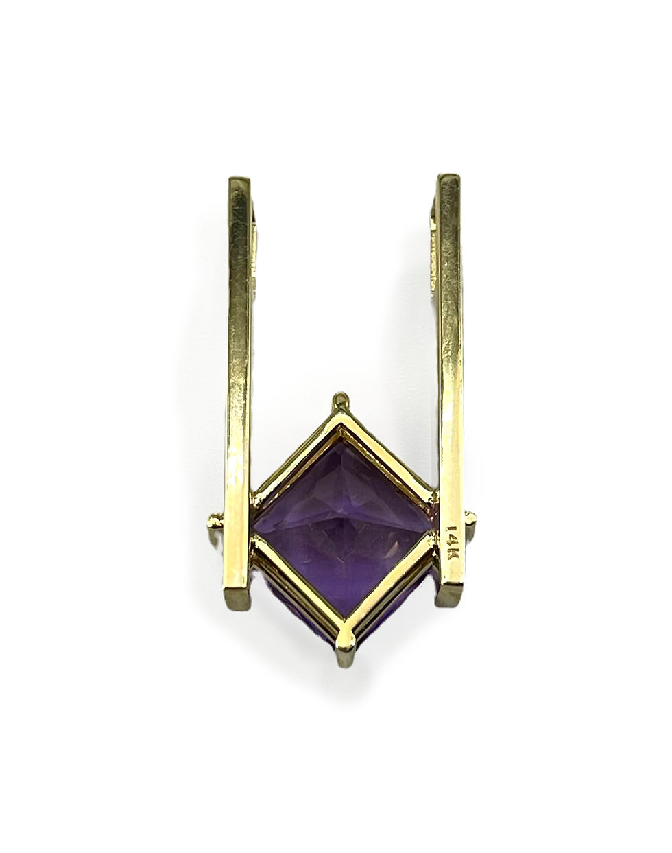 Thumbnail: Square Amethyst Slider Pendant
