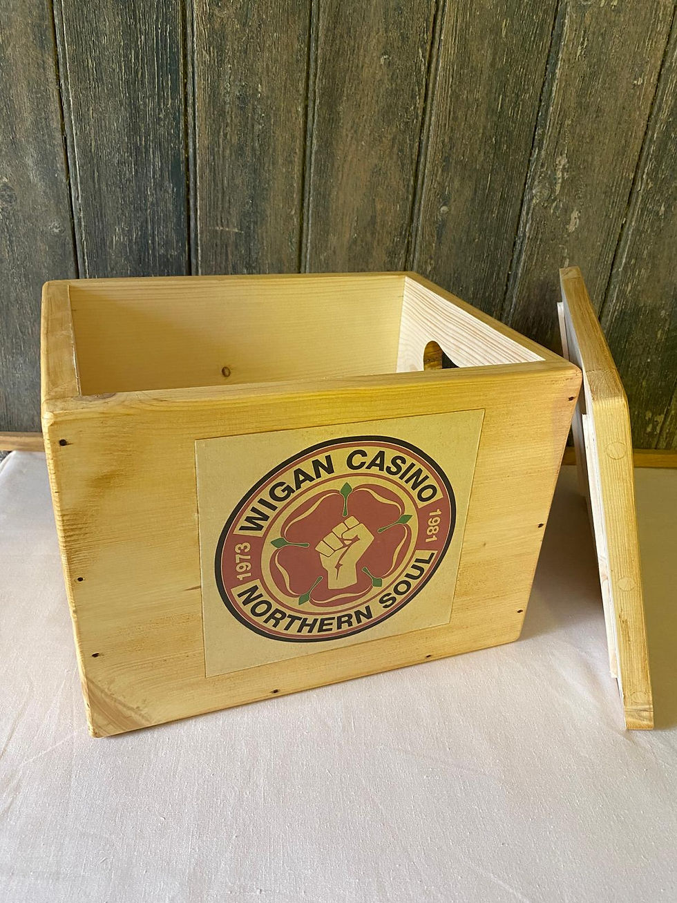 Thumbnail: Record storage Box with Lid (120, 7”)