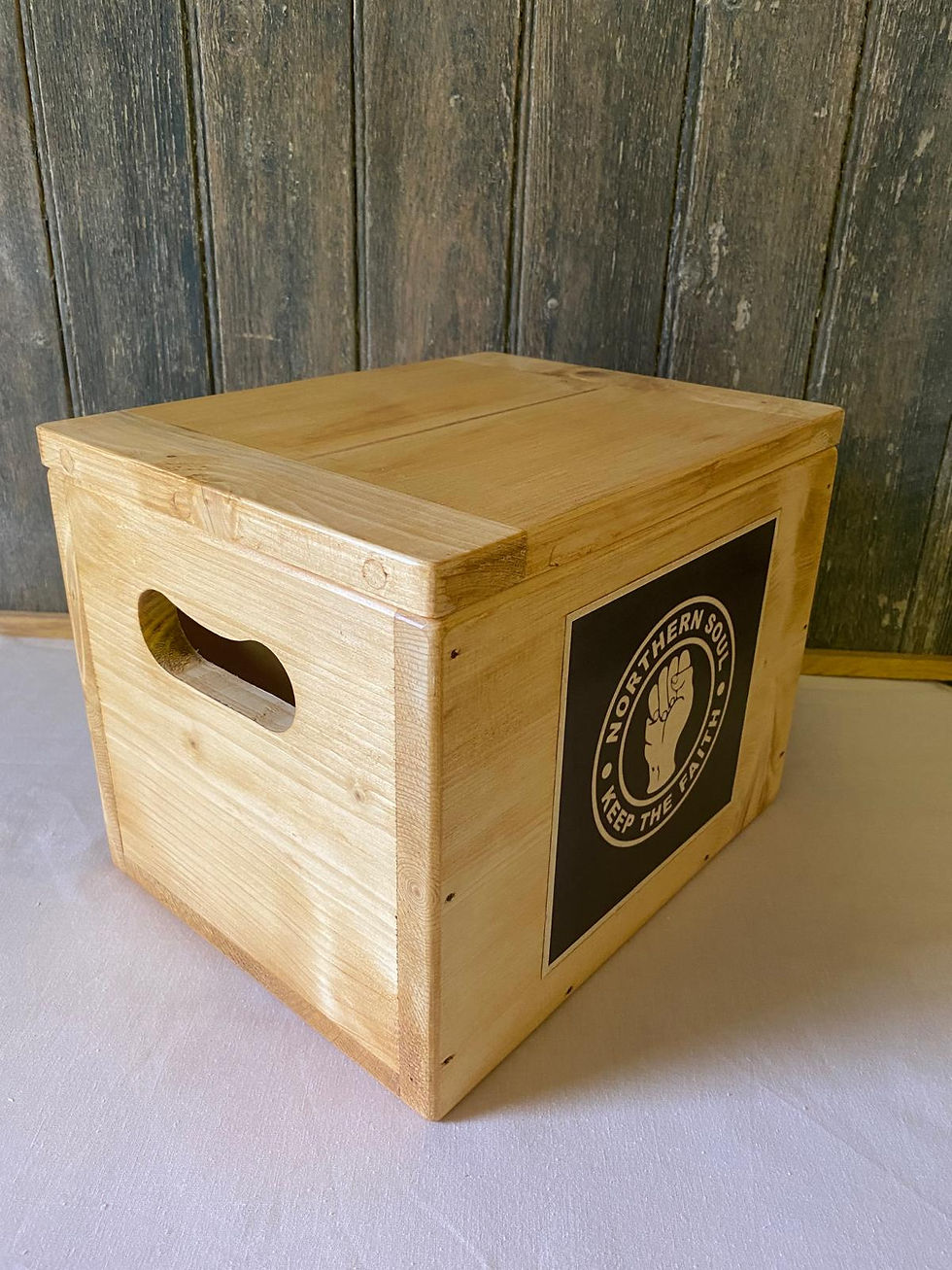 Thumbnail: Record storage Box with Lid (120, 7”)