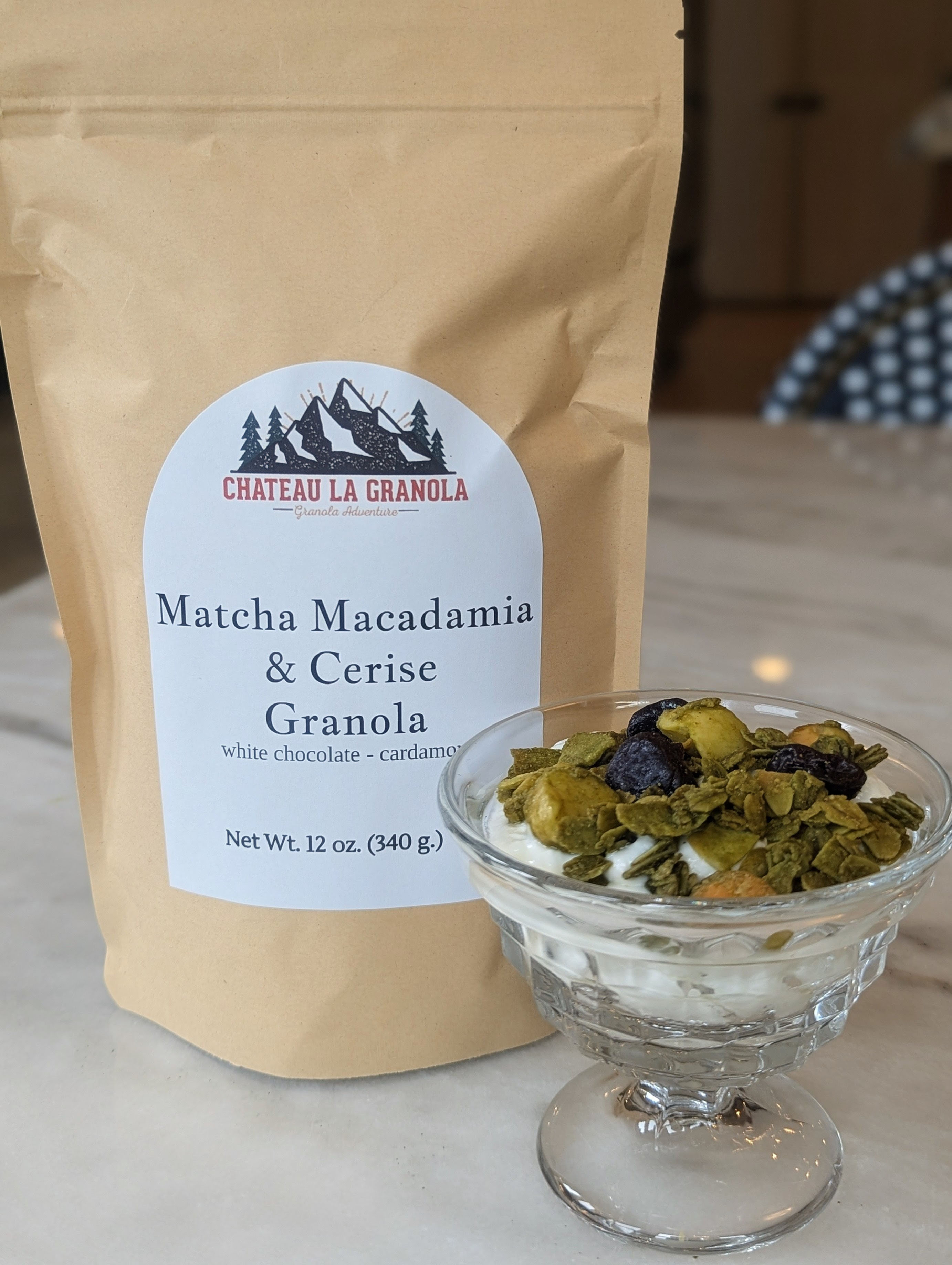 Matcha Macadamia and Cerise (Cherry) Granola (2 Bags)