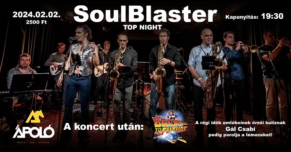 SoulBlaster koncert - Back to the Future party / Kecskemét / Ápoló Klub