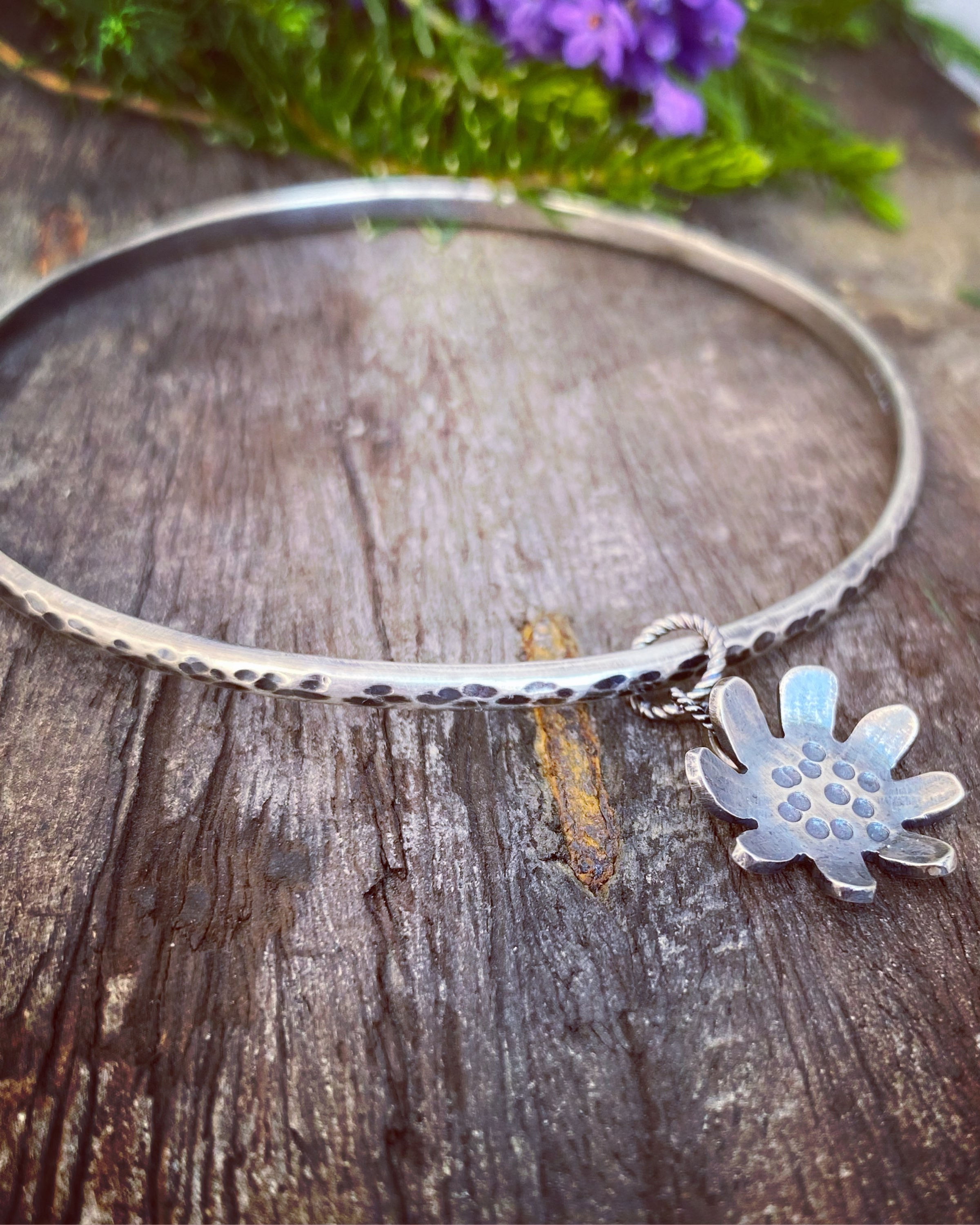 sterling silver bangle UK handmade