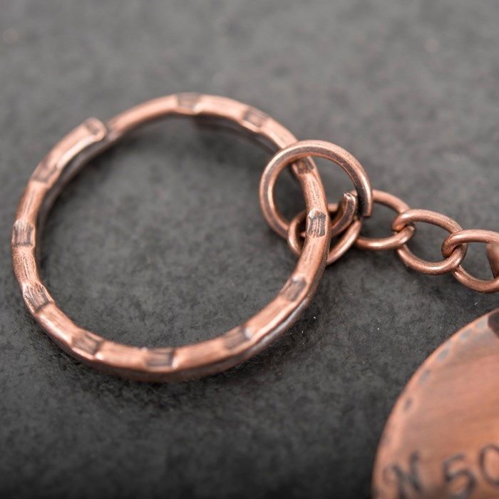 Thumbnail: Personalised Copper Keyring – Custom Engraved Name or Message