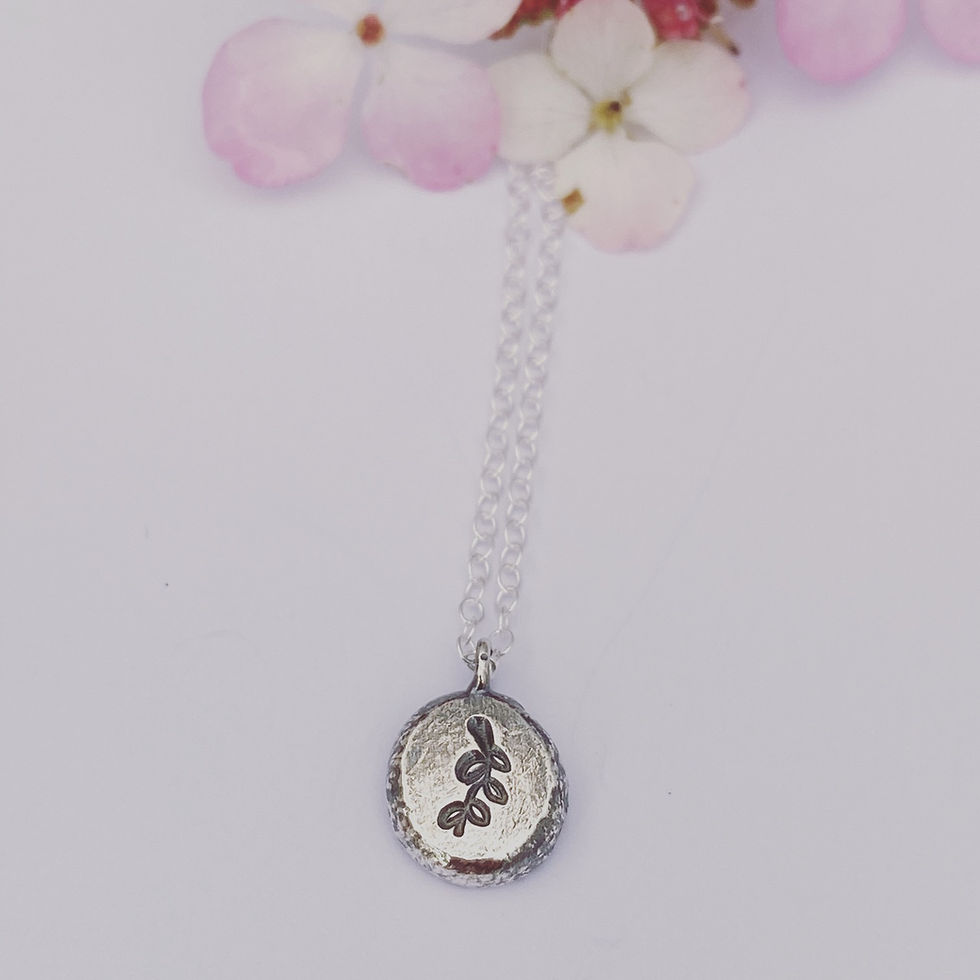 Thumbnail: Sterling Silver Botanical Nature Necklace