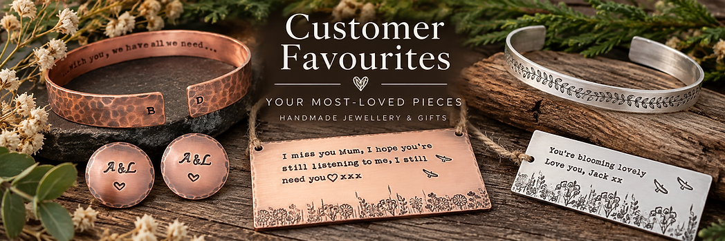Customer favourite handmade jewellery and personalised gifts