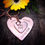 Thumbnail: Personalised double copper heart keyring set with names and dates